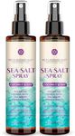 Coconut Sea Salt Spray for Hair - Texturizing Spray Salt Water Spray for Hair with Castor Oil, Aloe Vera, Red Algae Extract, Kelp - Sea Salt Hair Spray with Raspbery, Green Tea Texture Spray (2 Pack)