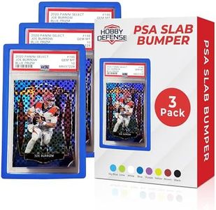 Hobby Defense PSA Slab Bumper 3 Pack - Secure Fit, Won't Slip Off PSA Slab Protector, Easy On/Off TPU Edge Protection, Guard for Slabs, Standard Case Fit, Graded Card Guard - Blue