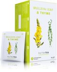 Nutra Tea - Mullein Leaf & Thyme | Mullein Tea for Lungs & Throat - 80% Mullein Leaf, 20% Thyme - 20 Enveloped Tea Bags - by Nutra Tea - Herbal Tea - (1 Pack)