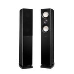 Fluance Reference High Performance 3-Way Floorstanding Loudspeakers with Down-Firing 8" Subwoofers for 2-Channel Stereo Listening or Home Theater System - Black Ash/Pair (XL8F)