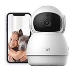 YI Pan-Tilt Security Camera, 360 Degree 2.4G Smart Indoor Pet Dog Cat Cam with Night Vision, 2-Way Audio, Motion Detection, Phone APP, Compatible with Alexa and Google Assistant