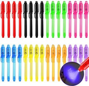 WEST STORY 32Pcs Invisible Ink Pen, Invisible Ink Pens with UV Light for Kids Magic Party Favors, Spy Pen, Magic Pens for Kids Writing Secret Message, Goodies Bags Toy, Kids Party Favors, Class Gift
