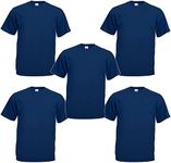 Fruit of the Loom Men's Valueweight Tee-5 Pack T-Shirt, Blue (Navy 0_Blue(Navy), XXX-Large (Size:3XL) (Pack of 5)