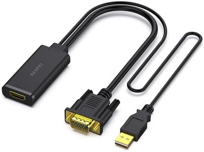 BENFEI VGA to HDMI Adapter, 1080P Converter with Audio from Computer/Laptop VGA Source to HDMI TV/Monitor