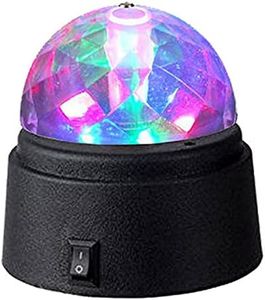 Sansai Battery Powered Mini LED Party Disco Light Spinning/Rotating Indoor 9cm