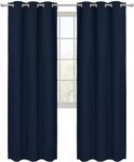 Utopia Bedding Blackout Curtains 84 Inches Length 2 Panels, Thermal and Sound Insulated Grommet Drapes for Bedroom, Kitchen and Living Room (42x84 Inches, Navy, Set of 2)