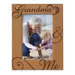 KATE POSH Grandma and Me Engraved Natural Wood Picture Frame, I Love You Grandma, Grandparent's Day, Best Grandma Ever, Grandmother Gifts, Grandma & Me, Mother's Day (5x7-Vertical)