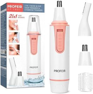 Nose Hair Trimmer for Women with Battery: Womens Nose Hair Trimmer Portable Facial Hair Removal Nose Clippers for Eyebrow Ear Peach Fuzz Lips Chin Easy Cleansing Painless
