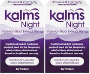 Kalms Night, 56 Tablets - Traditional Herbal Medicinal Product Used for The Temporary Relief of Sleep Disturbances (Pack of 2)