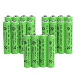 20 Packs 1.2V AAA 300mAh Ni-MH Rechargeable Batteries for Solar Lights Outdoor Garden Solar Light Lamp