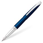 Cross ATX Translucent Blue Fountain Pen with Medium stainless steel nib (886-37MS)