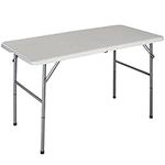 Home Vida Folding Table 4ft Heavy Duty Extra Strength Camping Buffet Wedding Market Garden Party Car Boot Stall Picnic Trestle Indoor Outdoor Foldaway