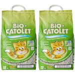 Bio-Catolet Light & Hygienic Recycled Paper Granules Cat Litter 12 Litre (Pack of 2)