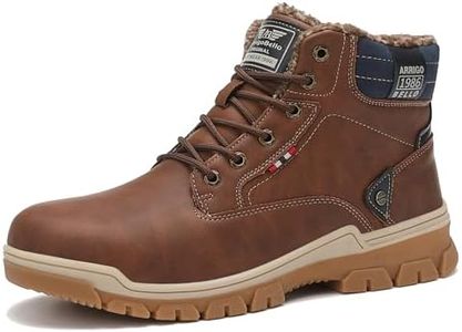 ARRIGO BELLO Botas Hombre Invierno Botines Zapato Nieve Clásico Forrado Piel Trekking Senderismo Talla 41-46 (B-Marrón, 43)