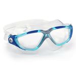 Aquasphere Vista Swimming Mask/Goggles Aqua & Silver - Clear Lens