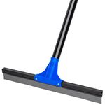 Floor Squeegee Heavy Duty, 45 cm Rubber Squeegee, Household Floor Wiper with160 cm Long Handle for Bathroom Tile, Garage Concrete, Deck, Shower Glass, Window Cleaning