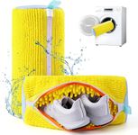 TCCO Shoe Washing Machine Bag, Invisible Zipper Side Opening Shoe Washing Bag for Washer and Dryer, 360° Cleaning, Shoe Laundry Bags for Sneakers,Delicates and Toys (Laundry Organizer Bag)