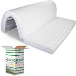 EVERGREENWEB Foldable Mattress 120 x 190 cm, 10 cm High Perfect on Sofa Bed Seat, Fold-out Couch, Orthopaedic Polyurethane Foam, Hypoallergenic Upholstery with Fixing Laces | BED SOFA