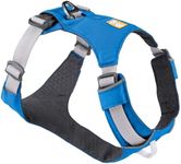 RUFFWEAR Hi & Light Dog Harness, No Pull Harness for Dogs Small, Medium Large & XL. Fully Adjustable Lightweight Harnesses with Aluminium Lead Attachment Portal & ID Bag, Blue Dusk (XXS, 33-43 cm)