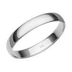 Men’s or Women's 10K or 14K Rose, White or Yellow Gold 3MM Classic Plain Simple Wedding Band by Brilliant Expressions, 5, Metal