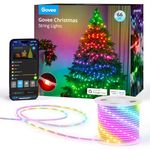 Govee 66ft String Lights, Smart RGBIC Rope Lights Indoor with 99+ Preset Scene Modes, IP65 Waterproof Christmas LED Lights Outdoor, Sync with Music, Works with Alexa, Holiday Home Party Decoration