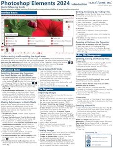 Adobe Photoshop Elements 2024 Introduction Quick Reference Training Tutorial Guide (Cheat Sheet of Instructions, Tips & Shortcuts - Laminated Card)