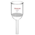 StonyLab Borosilicate Glass Buchner Filtering Funnel with Fine Frit(G3), 46mm Inner Diameter, 60mm Depth (60 ml)