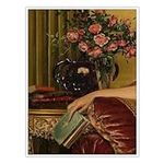 Vintage Art Portrait Maximalist Decor with Baroque Rococo Canvas Wall Art Print Eclectic Room Decor Oil Painting Renaissance Traditional for Living Room, Office, Bedroom - 12x16in Unframed