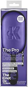 Conair The Knot Doctor for Premium Pro Detangling Hair Brush for Wet or Dry Hair with Purple Storage Case, 1 Count