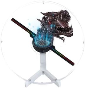 HFZ 3DhologramFan with Transparent Protective Cover,WiFi & App-Controlled, High-Brightness LED,700 Video Materials, Perfect for Trade Shows & Exhibitions (13.4-inch(APP+WIFI+Remote+Bluetooth+Cover))