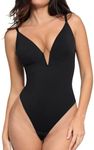 Popilush Shapewear Bodysuits for Women - Tummy Control Shapewear Deep V Corset Tops Concert Outfits for Women