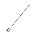 Professional Bar Spoons, Stainless Steel Spiral Pattern Bartender Stir Bar(Silver)