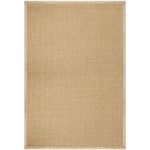 casa pura® Amazonas Sisal Rug with Cotton Border | Non-Slip Latex Backing | Natural | 70x130cm | Multiple Colour and Size Options