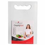 VIGUNI Chopping Cutting Board Double-Sided (41cm x 28cm) Large Size, Non-Slip, Textured Design, BPA-Free, Dishwasher-Safe, Eco-Friendly Cutting Board for Vegetables, Fruits & Cheese - White