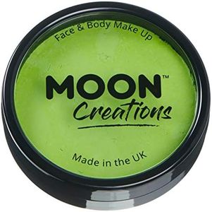 Moon Creations Maquillaje Facial y Corporal Profesional | Pintura de Color Profesional | Pintura Facial para Niños, Adultos, Disfraces, Festivales, Halloween Verde claro 36G