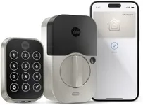 Yale Assure Lock 2 Plus Apple Home Keys (Tap to Open), Satin Nickel Wi-Fi Connected Keyless Smart Locks with Code Entry for Front Door or Back, YRD450-N-WF1-619