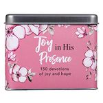 Christian Art Gifts Devotions For Women | Joy In His Presence – 150 Devotions of Joy and Hope | Daily Encouraging Cards for Women w/Bible Verses and Prayer