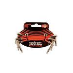 Ernie Ball 3 inch Flat Ribbon Patch Cable 3-Pack - Red