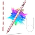 Stylus Pen for Apple iPad 2018-2023 KBCASE Apple Pencil Compatible with iPad 10/9/8/7/6th Gen,iPad Mini 6/5th Gen,iPad Air 5/4/3th,iPad Pro 11/12.9" with Tilt Sensitivity,5 Tips Rose Gold