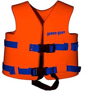 TRC Recreation Super Soft Child Size XS Life Jacket USCG Approved Vinyl Coated Foam Swim Vest for Kids Swimming Pool and Beach Gear, Sunset Orange