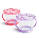 Munchkin Snack Catcher, 2 Pack, Pink/Purple