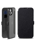 RAPTIC Urban Folio for iPhone 14 Case, Wallet Case with Card Holder, Double Magnetic Clasp, Protective Shockproof Cover, Military Grade 6ft Drop Protection, 6.1 inch, Black