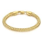 FEGER Gold Bracelets for Men Women’s Bracelets Versatile Cuban Link Bracelet Gold Chain Bracelet | Elegant Gifts for Women and Men | Sizes 6.5-8.5 Inches, Non-adjustable 6.5 in, 7 in, 7.5 in, 8 in,