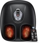 RENPHO Foot Massager Machine with Heat for Plantar Fasciitis, Fathers Day Gifts, Shiatsu Kneading, 3 Heat Levels, Wireless Control Electric Feet Massager, True Foot Massage, Gifts for Women and Men