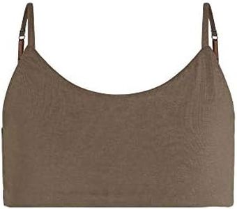 Bleum Neutral Bra - Training & First Bra - Ultra Soft Cotton Fabric Reversible Bra for Teens (8, Chocolate-Rose)