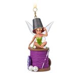 Disney Store Official Tinker Bell Light Up Hanging Ornament, Sculpted Festive Decoration with Character Artwork, Painted Details and Ribbon Hanging Loop - H12 x W5cm