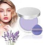 Chillab Lavender Matte Powder, Chillab Polvo Compacto with Mini Powder Puff, Blurring Setting Powder, Chillab Powder for Silky Blurring Oil Control Long-Lasting Makeup (Lavender)