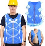 PANGTIKU Evaporative Ice Cooling Vest for Men - Body Cold Vest for MS Motorcycle Sport Working for Hot Summer Weather Heatstroke Prevention