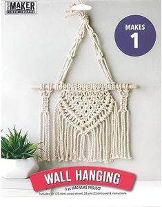 Leisure Arts Mini Maker Macrame Kit, Natural