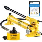 NEWTRY 30 ton Low Profile Hydraulic Jack Porta Power Kit + CP-700 Manual Hydraulic Hand Pump Multi Section Jack, 2.12” Stroke Industrial Mini Hydraulic Cylinder